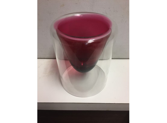 Two Toned Vessel ( Vase ) By Tapio Wirkkala  Signed By The Artist . For Rosenthal
