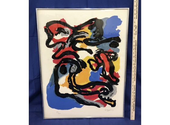 Original 1958 Karel Appel Pencil Signed And Numbered 91/95 Lithograph 'Composition II'