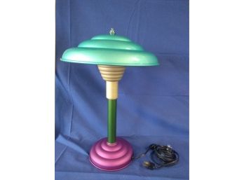 Retro Art Deco Style Lamp In Fantastic Mid Century Modern Colors