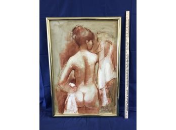 Original Jan De Ruth Nude Painting On Canvas