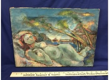 Original John Shayn 1962 Venus Oil On Canvas Painting