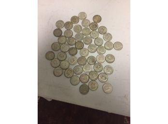 50 Kennedy Half Dollars  1965-70 . 40 Percent Silver
