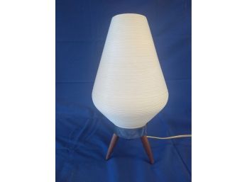 Vintage Rotoflex Table Lamp Wood Chrome Plastic