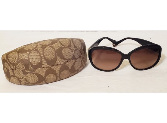 Pair Of Ladies COACH Joelle S499 Tortoise Sunglasses With Coach Logo Hard Case