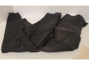 Two Pairs Of Misses Size 29 Black Denim Jeans - William Rast & Design Lab