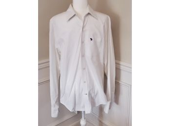 Abercrombie White Men's Muscle Button Down Shirt / Medium