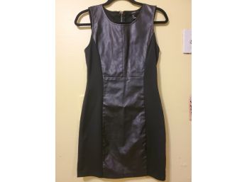 Cute Forever 21 'Little Black Dress' Size Medium - Faux Leather With Back Cutouts