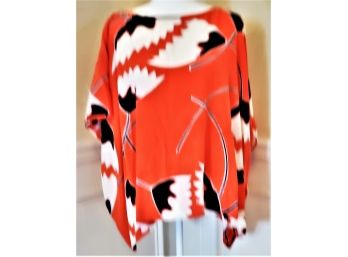 Diane Von Furstenberg Hanky Shirtsleeve Blouse / M / L