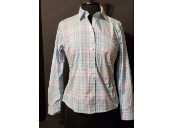 L.L. Bean Ladies Cotton Long Sleeved Button Down Shirt