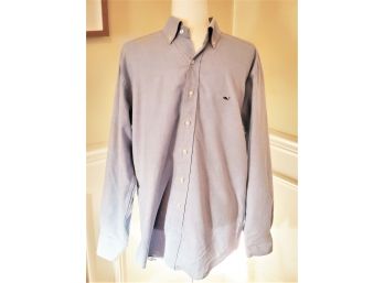 Men's Vineyard Vines By Shep & Ian Whale Shirt Size Medium Light Blue Button Down Long Sleeved Shirt