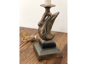 Vintage Ethan Allen Brass Swan Lamp - Mid Century