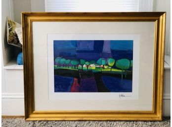 Large Fine Art Print - Matted And Framed Abstract Landscape - Ton Schulten A Dutch Painter