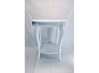Oval White Accent Table