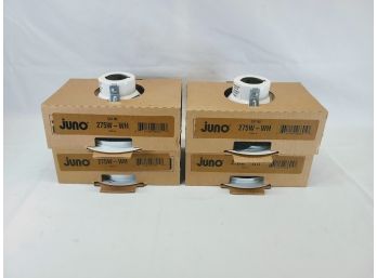 Set Of 4- Juno Recessed 6' Round White Trim Lights 275W