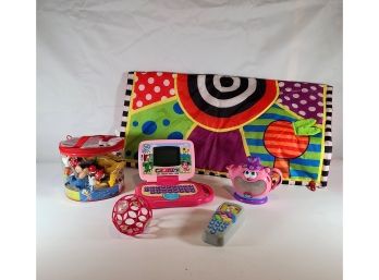 Group Of Toddler Toys- My Own Laptop, Oball Toy Rattle, Sassy Play Mat, Leapfrog Musical Tea Pot, Play Phone