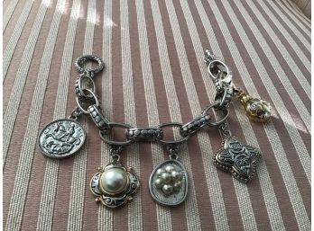 Silvered Charm Bracelet - Lot #1