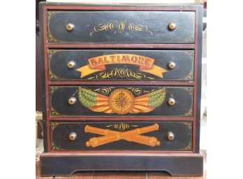 Hand Painted Four Drawer Baltimore Chest