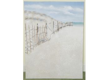 Mixed Media On Canvas Of A Beach Scene