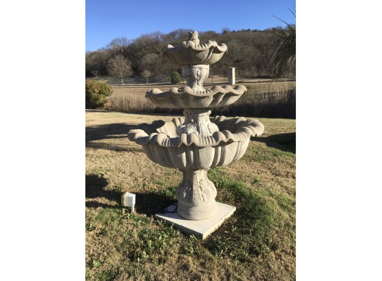 Cement Water Fountain  52D X 72T