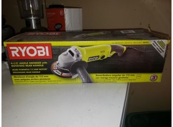 Ryobi 4 1/2 ' Angle Grinder With Rotating Rear Handle - New In Box