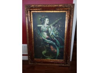 Fabulous Chinese Goddess/Angel Original Oil On Canvas Painting By Maria
