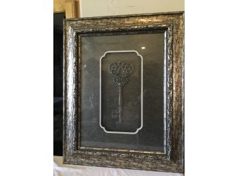Framed And Matted Wall Hanging Having Key Center