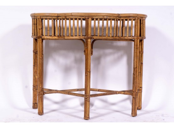 Bamboo & Rattan Bar Or Console Table