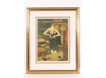 Signed Numbered Print Woman In Mirror