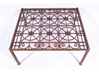 Antique Wrought Iron Coffee Table