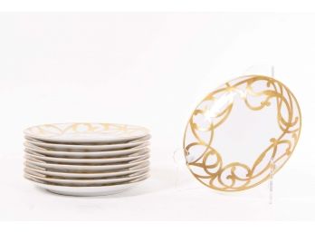 Set Of Nine Ralph Lauren Nicolette 8' Dessert Plates