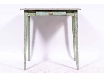 Shabby Chic Green Wooden Side Table