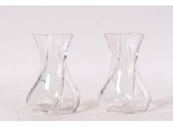 Pair Of Baccarat Glass Vases