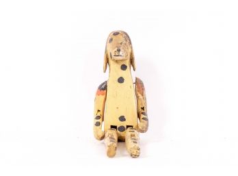 Wooden Folk Painted Articulated Dog Toy