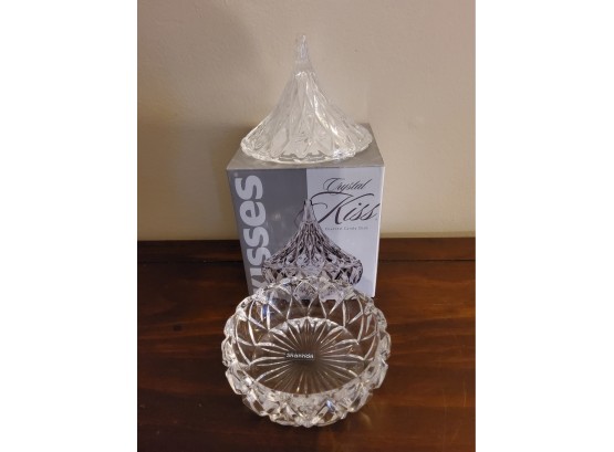 Brand New Crystal Kiss Covered Candy Dish By Shannon