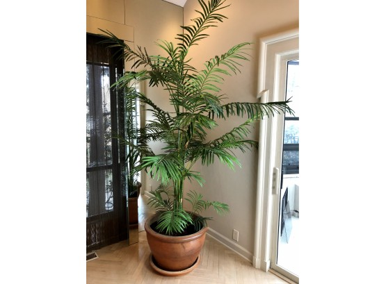 8ft Artificial Palm Plant With Heavy Clay Pot