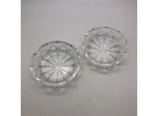 Vintage Waterford Crystal Dishes, 3.5' 2 Pieces