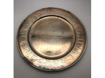 Tiffany & Co. Sterling Silver Alphabet Plate 8', 314g