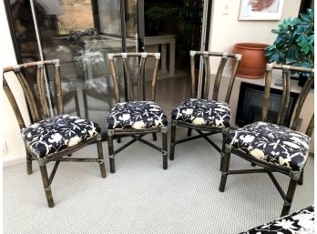Vintage McGuire Rattan Chairs, Set Of 4