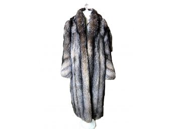 Vintage Brown Fox Long Coat