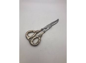 Vintage Sterling Silver Handled Grape Scissors, Made In Italy