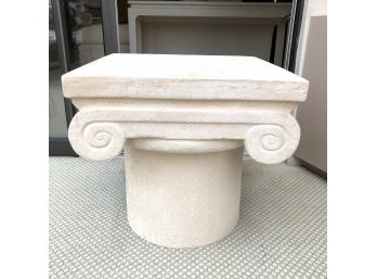 Ceramic Column Pedestal Side Table