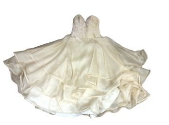 Vintage Yoly Munoz Strapless Gown, Size 12, Originally $1800