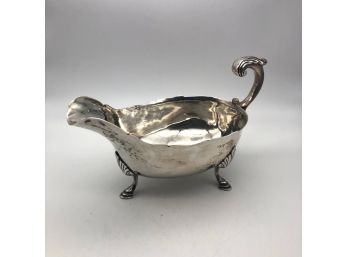 Vintage Sterling Silver Footed Gravy Boat, 340g