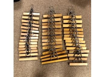 Set Of 43 Wooden Pant Hangers