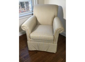 Beautiful Striped Armchair ETHAN ALLEN - Very Good Condition - SUPER CLEAN - Classic Style - 2 Of 2