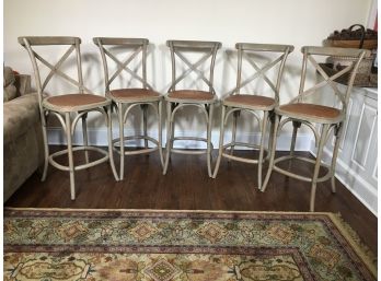 Set Of Five (5) Fantastic Stools By BALLARD DESIGNS -constance French Heritage Collection - Paid $289 Each