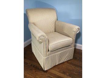 Beautiful Striped Armchair ETHAN ALLEN - Very Good Condition - SUPER CLEAN - Classic Style - 1 Of 2