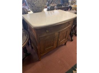 Antique Oak  Mable Top Commode