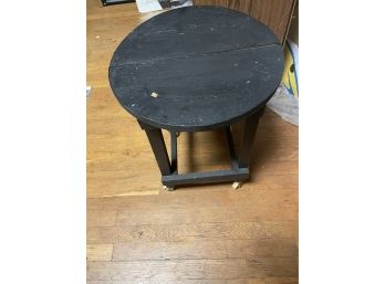 Small Wooden Side Table On Wheels