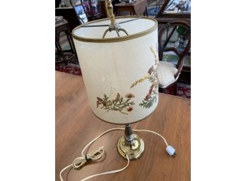 Vintage Brass Lamp With Lovely Shade